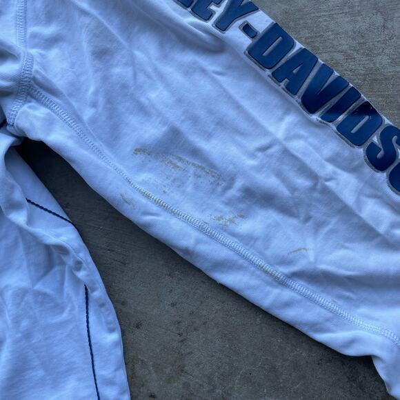 VINTAGE HARLEY DAVIDSON LONGSLEEVE WHITE SHIRT XL SLEEVE - Picture 6 of 6